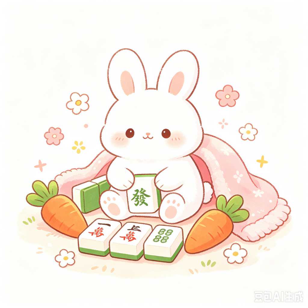 minimal text mahjong set